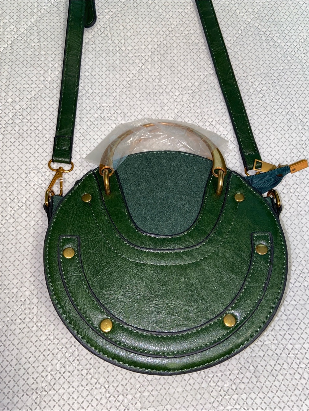 Classic Round Crossbody Bag - Green